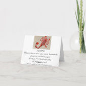 Schorpioen Verjaardag Kaart (Achterkant)