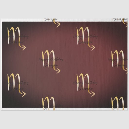 Schorpioen Verjaardag Kleur Wrap Tissuepapier (Voorkant)