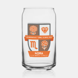 Schorpioen Verjaardagswapen™ voor 1-21 november Blikvorm Glas