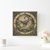 Schorpioen Vintage Zodiac Wandschijf Klok (Huis)
