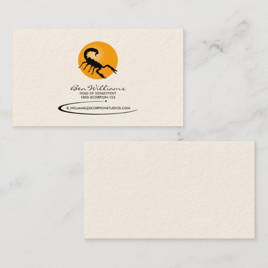 Schorpioen Visitekaartje (W / zon achtergrond) (Voorkant / Achterkant)