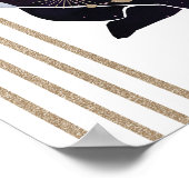 Schorpioen Vrouwelijk Paarse Gouden Dierenriem Ont Poster (Hoek)