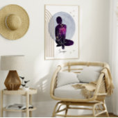 Schorpioen Vrouwelijk Paarse Gouden Dierenriem Ont Poster