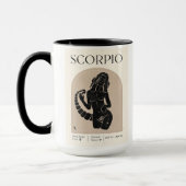 Schorpioen Vrouwelijk Zodiac Design Bruin Zwart 15 Mok (Links)