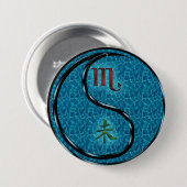 Schorpioen & Water Geit Ronde Button 7,6 Cm (Voorkant /achterkant)