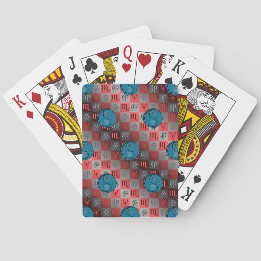 Schorpioen & Water Konijn Pokerkaarten (Achterkant)