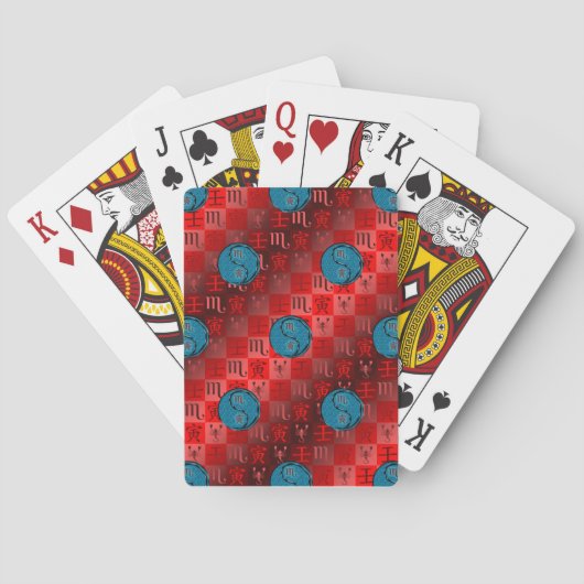 Schorpioen & Water Tijger Pokerkaarten (Achterkant)