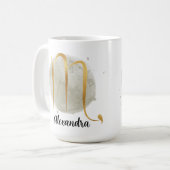 Schorpioen  Waterverf Zodiac Design Koffiemok (Voorkant links)