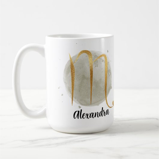 Schorpioen Waterverf Zodiac Design Koffiemok (Links)