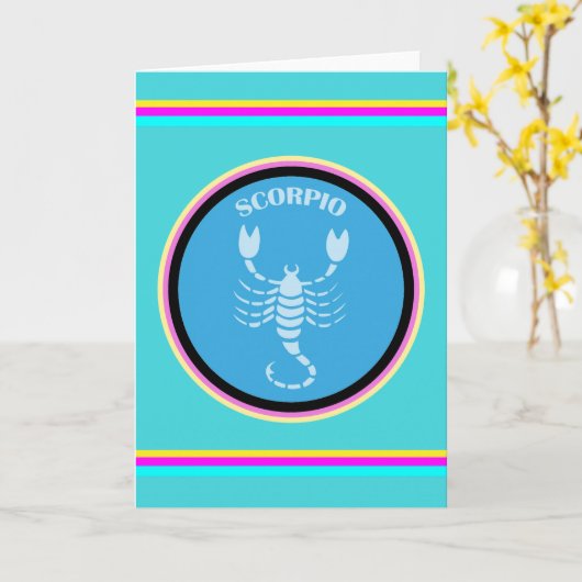 Schorpioen Wenskaart Kaart (Gele Bloem)