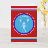 Schorpioen wenskaart kaart (Gele Bloem)