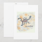 Schorpioen Wenskaart Kaart (Voorkant / Achterkant)