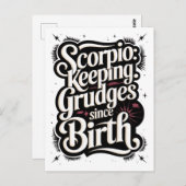 Schorpioen: wrok koesteren sinds de geboorte Grapp Briefkaart (Voorkant / Achterkant)