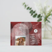Schorpioen Zodiac Astrologie Foto Aangepaste geboo Briefkaart (Staand voorkant)