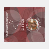 Schorpioen Zodiac Astrologie Foto Aangepaste geboo Fleece Deken (Voorkant (Horizontaal))