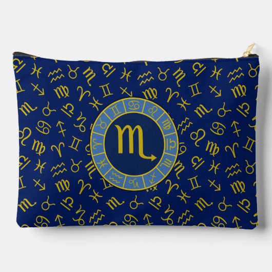 Schorpioen Zodiac + Astrologie Symbolen Patroon Gl Etui (Achterkant)