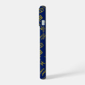 Schorpioen Zodiac + Astrologie Symbolen Patroon Gl iPhone 15 Case (Linkerkant)