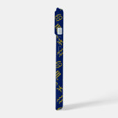 Schorpioen Zodiac + Astrologie Symbolen Patroon Gl iPhone 15 Case (Linkerkant)