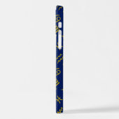 Schorpioen Zodiac + Astrologie Symbolen Patroon Gl iPhone Hoesje (Linkerkant)