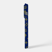 Schorpioen Zodiac + Astrologie Symbolen Patroon Gl iPhone Hoesje (Linkerkant)