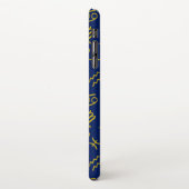 Schorpioen Zodiac + Astrologie Symbolen Patroon Gl iPhone Hoesje (Linkerkant)