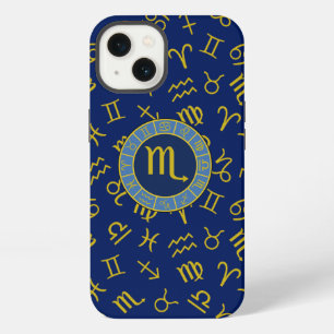 Schorpioen Zodiac + Astrologie Symbolen Patroon Gl iPhone 13 Hoesje