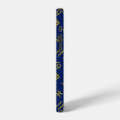 Schorpioen Zodiac + Astrologie Symbolen Patroon Gl iPhone Hoesje (Linkerkant)