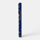 Schorpioen Zodiac + Astrologie Symbolen Patroon Gl iPhone Hoesje (Linkerkant)