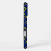 Schorpioen Zodiac + Astrologie Symbolen Patroon Gl iPhone Hoesje (Rechterkant)