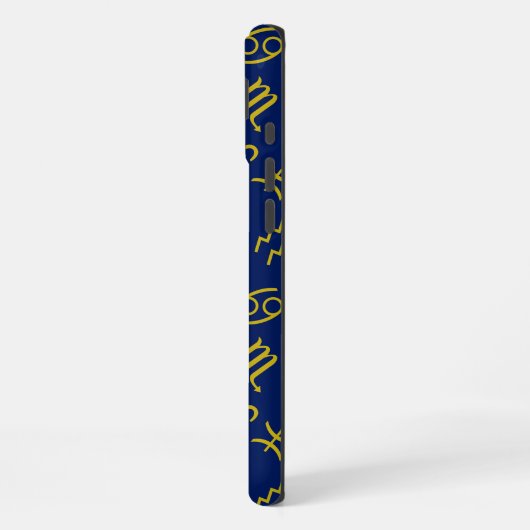 Schorpioen Zodiac + Astrologie Symbolen Patroon Gl iPhone Hoesje (Linkerkant)