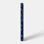 Schorpioen Zodiac + Astrologie Symbolen Patroon Gl iPhone Hoesje (Linkerkant)