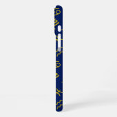 Schorpioen Zodiac + Astrologie Symbolen Patroon Gl iPhone Hoesje (Linkerkant)