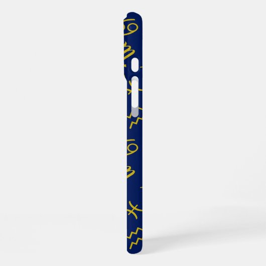 Schorpioen Zodiac + Astrologie Symbolen Patroon Gl iPhone Hoesje (Linkerkant)