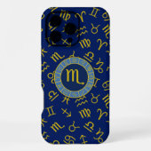 Schorpioen Zodiac + Astrologie Symbolen Patroon Gl iPhone Hoesje (Achterkant)