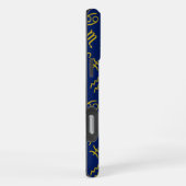 Schorpioen Zodiac + Astrologie Symbolen Patroon Gl iPhone Hoesje (Rechterkant)