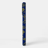 Schorpioen Zodiac + Astrologie Symbolen Patroon Gl iPhone Hoesje (Linkerkant)