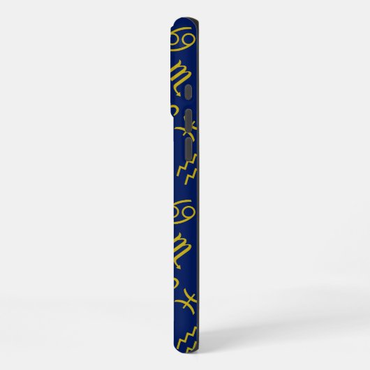 Schorpioen Zodiac + Astrologie Symbolen Patroon Gl iPhone Hoesje (Linkerkant)