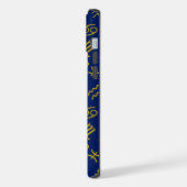 Schorpioen Zodiac + Astrologie Symbolen Patroon Gl iPhone Hoesje (Linkerkant)