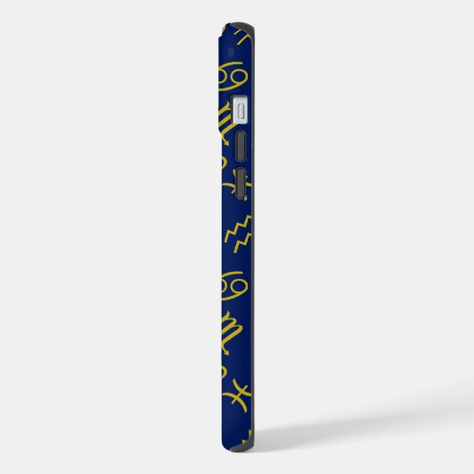 Schorpioen Zodiac + Astrologie Symbolen Patroon Gl iPhone Hoesje (Linkerkant)