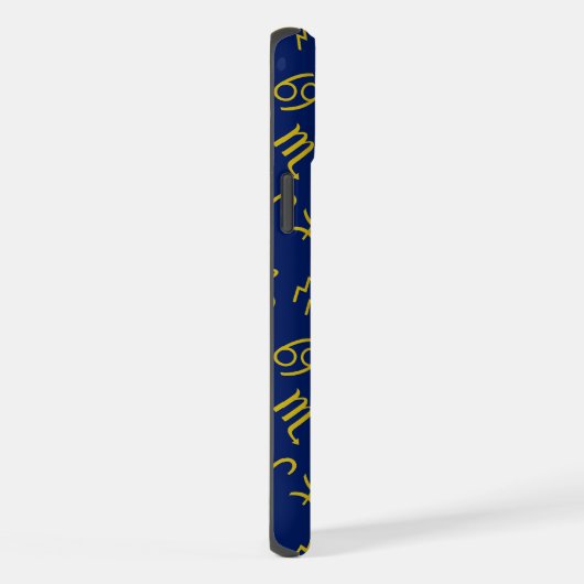 Schorpioen Zodiac + Astrologie Symbolen Patroon Gl iPhone Hoesje (Rechterkant)