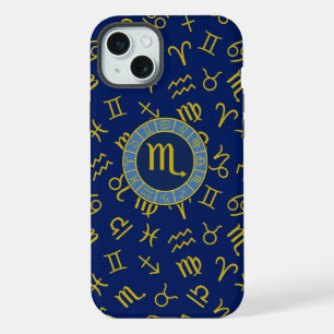Schorpioen Zodiac + Astrologie Symbolen Patroon Gl iPhone 15 Plus Case