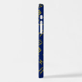 Schorpioen Zodiac + Astrologie Symbolen Patroon Gl iPhone Hoesje (Linkerkant)