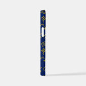 Schorpioen Zodiac + Astrologie Symbolen Patroon Gl iPhone Hoesje (Rechterkant)