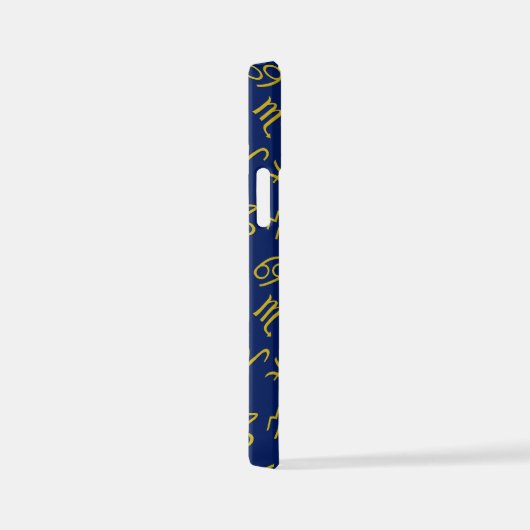 Schorpioen Zodiac + Astrologie Symbolen Patroon Gl iPhone Hoesje (Rechterkant)