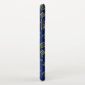 Schorpioen Zodiac + Astrologie Symbolen Patroon Gl iPhone Hoesje (Rechterkant)