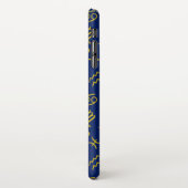 Schorpioen Zodiac + Astrologie Symbolen Patroon Gl iPhone Hoesje (Linkerkant)