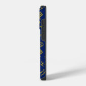 Schorpioen Zodiac + Astrologie Symbolen Patroon Gl iPhone Hoesje (Linkerkant)