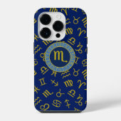 Schorpioen Zodiac + Astrologie Symbolen Patroon Gl iPhone Hoesje (Achterkant)