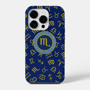 Schorpioen Zodiac + Astrologie Symbolen Patroon Gl iPhone 14 Plus Hoesje