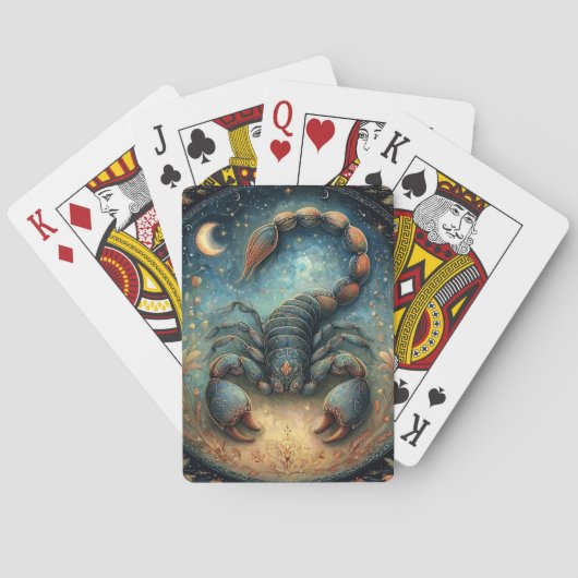 Schorpioen Zodiac Astrologie Teken Hemelse Verjaar Pokerkaarten (Achterkant)